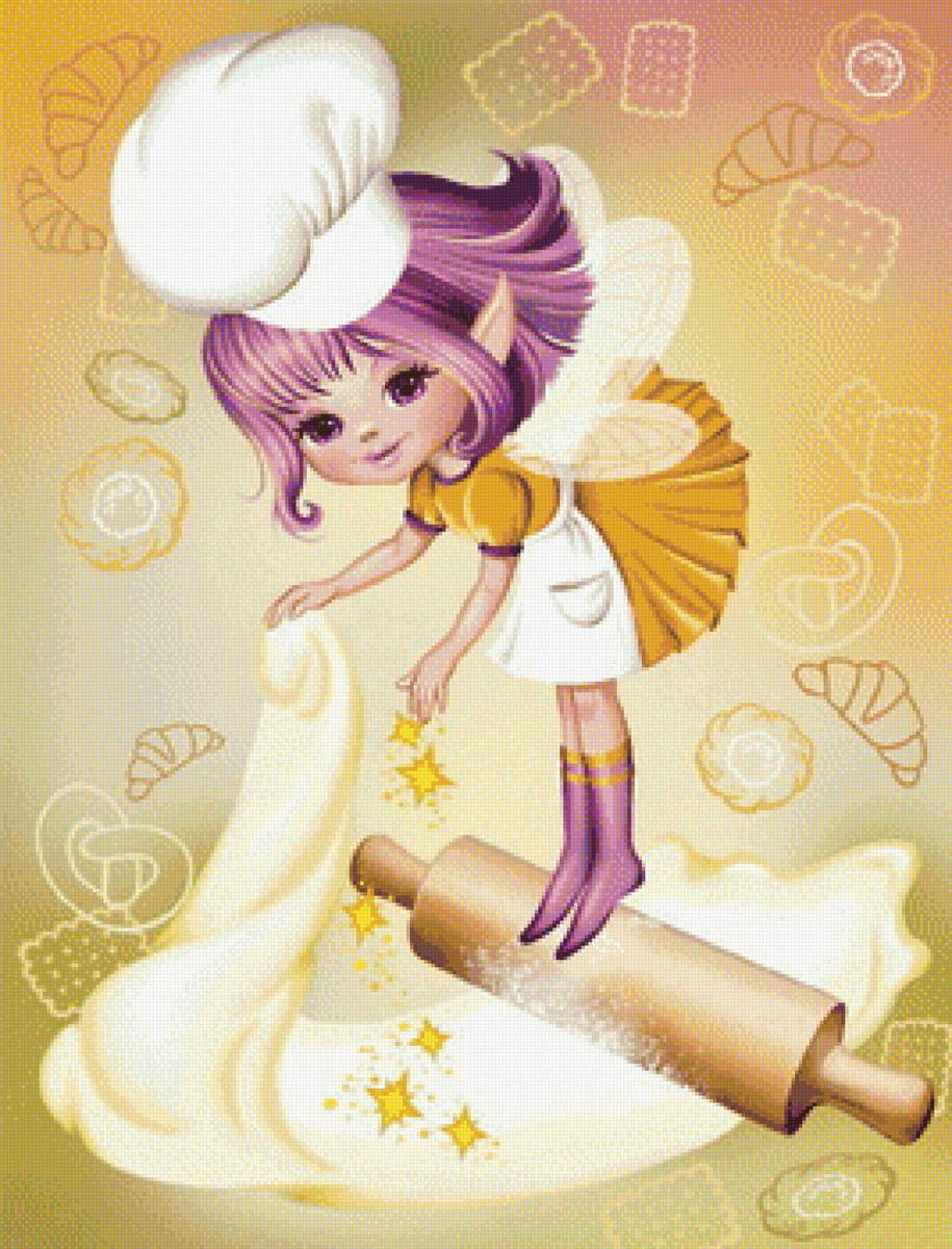 Хозяюшка - столовая, кухня, тесто - предпросмотр