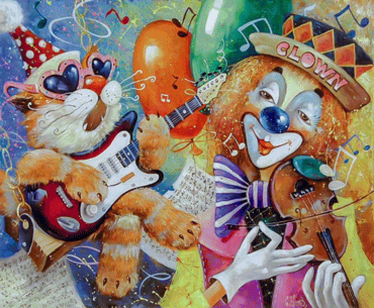 Merry Duet. - sergey boev paintings.people.animals. - предпросмотр