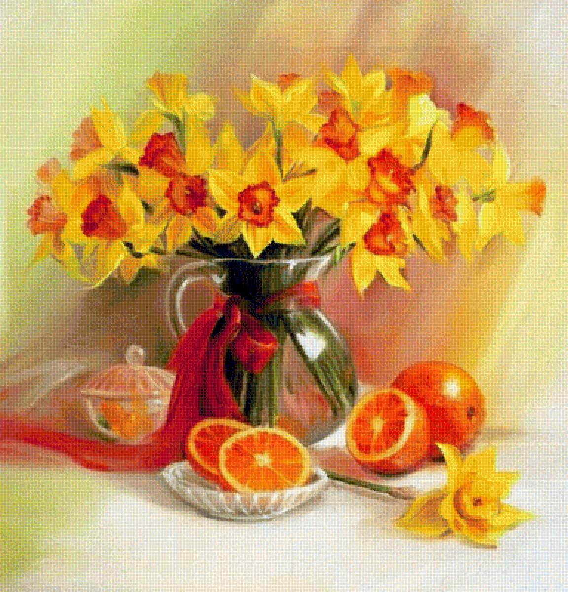 СОЛНЕЧНОЕ НАСТРОЕНИЕ - лето, нарцисы, цветы, базанова ольга - предпросмотр