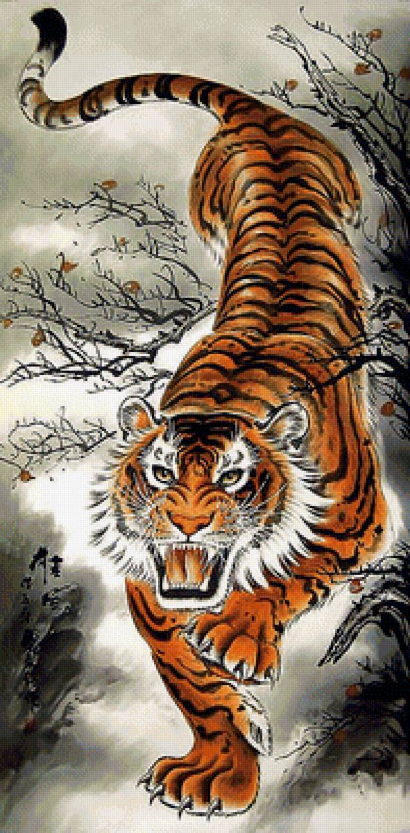 Серия "Хищники". Тигр - тигр, хищники, животные - предпросмотр