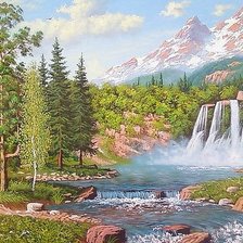 Схема вышивки «пейзаж»