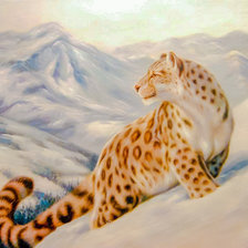 Схема вышивки «Snow Leopard.»