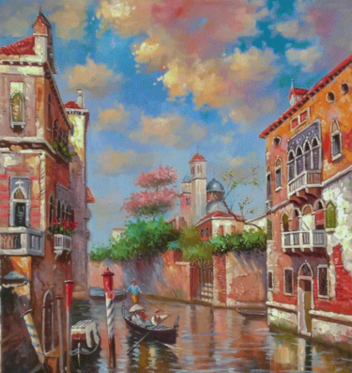 Walk in Venice. - augusto javino bruno painter.scenarys.people.venice. - предпросмотр