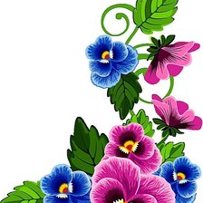 Оригинал схемы вышивки «цветы» (№2026694)