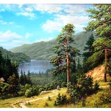 Схема вышивки «В тайге»