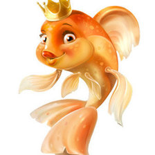 Схема вышивки «Золотая рыбка»