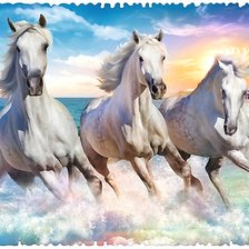 Схема вышивки «кони»