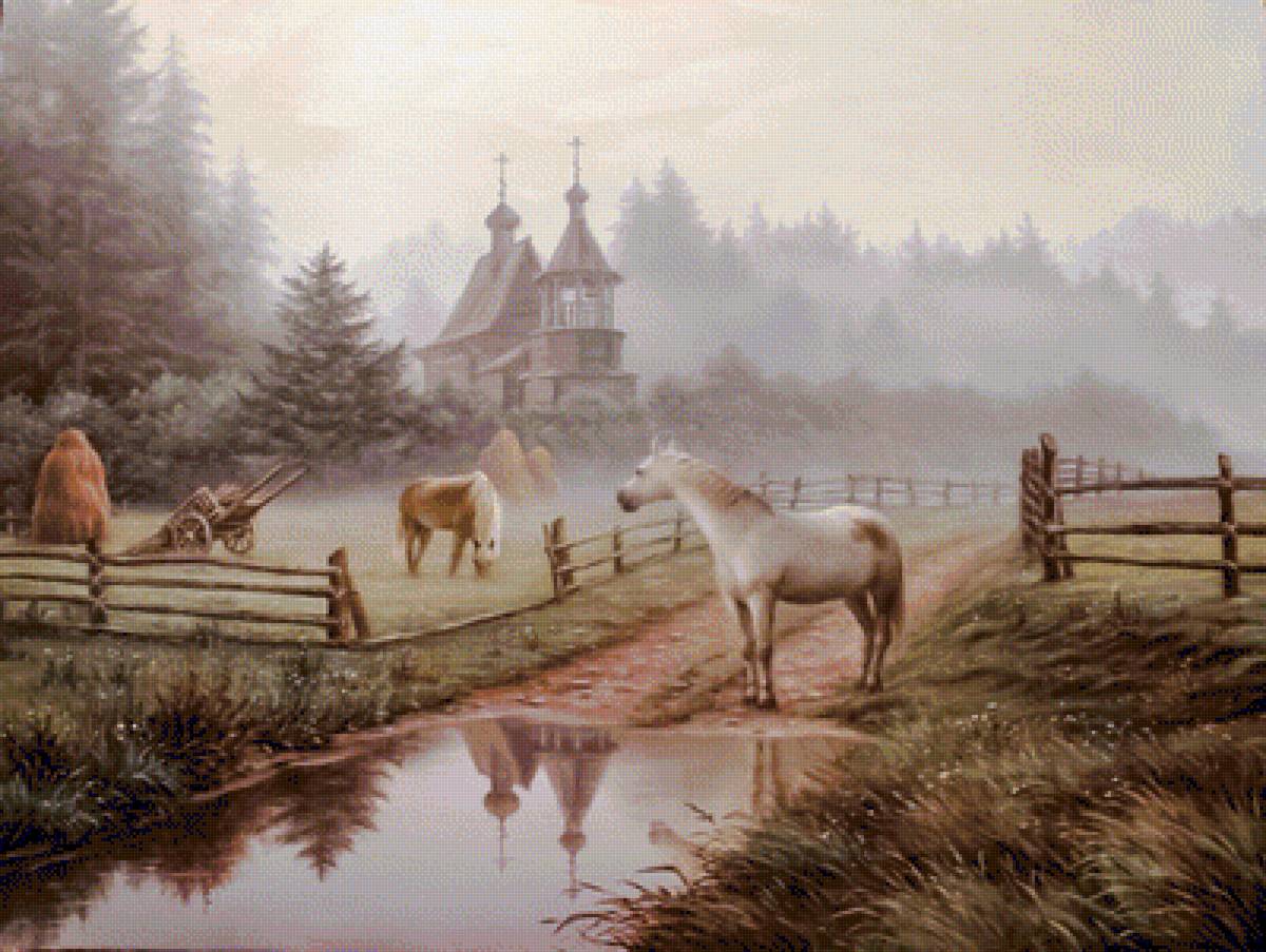 Morning Silence. - aleksey sychev painter.scenarys.animals. - предпросмотр