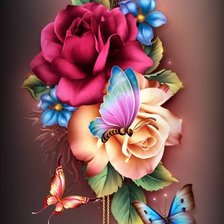 Схема вышивки «Roses»