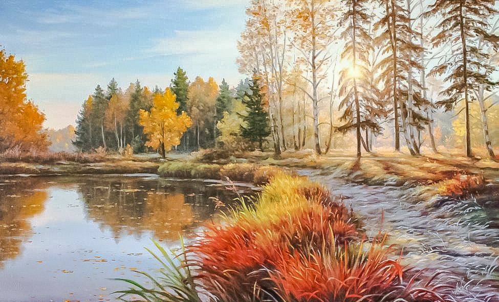 In October. - aleksey sychev painter.landscapes.scenarys. - оригинал