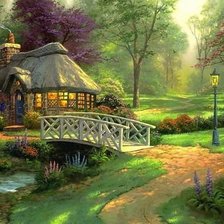 Схема вышивки «пейзаж»