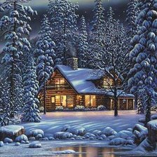 Схема вышивки «пейзаж»