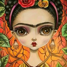 Схема вышивки «Frida  kahlo»