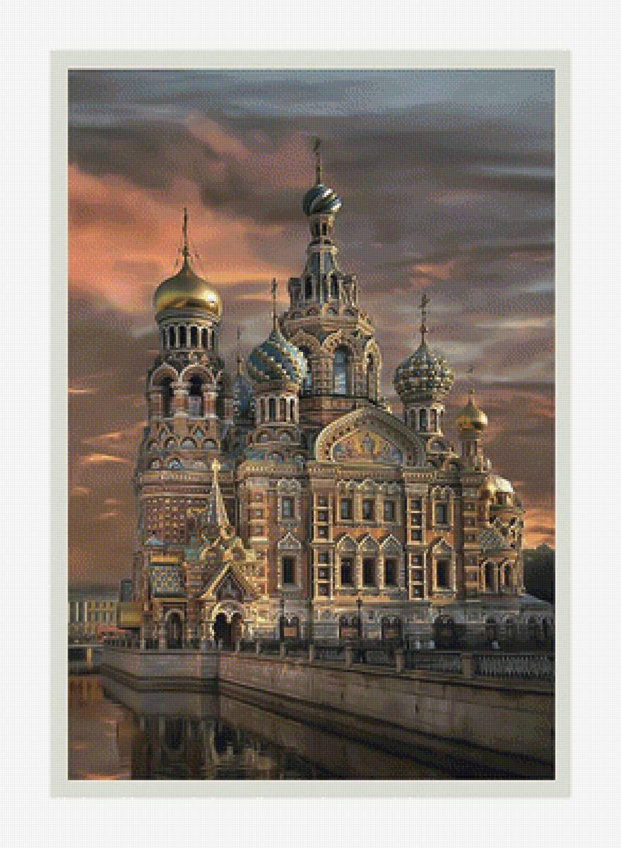 Храм. Пейзаж. - храм, река, пейзаж - предпросмотр