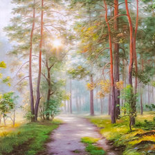 Оригинал схемы вышивки «Forest Landscape.» (№2030974)