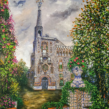 Схема вышивки «Bell Esguard. (Antoni Gaudí).»