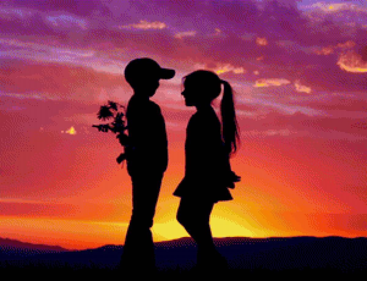 Первая любовь - мальчик и девочка, влюбленные, первая любовь, романтика, любовь - предпросмотр