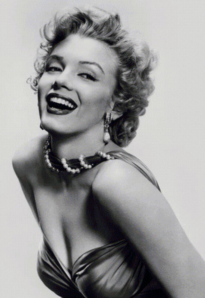 Мерлин Монро - девушка, ретро, портрет, мерлин монро, красавица, чб - предпросмотр