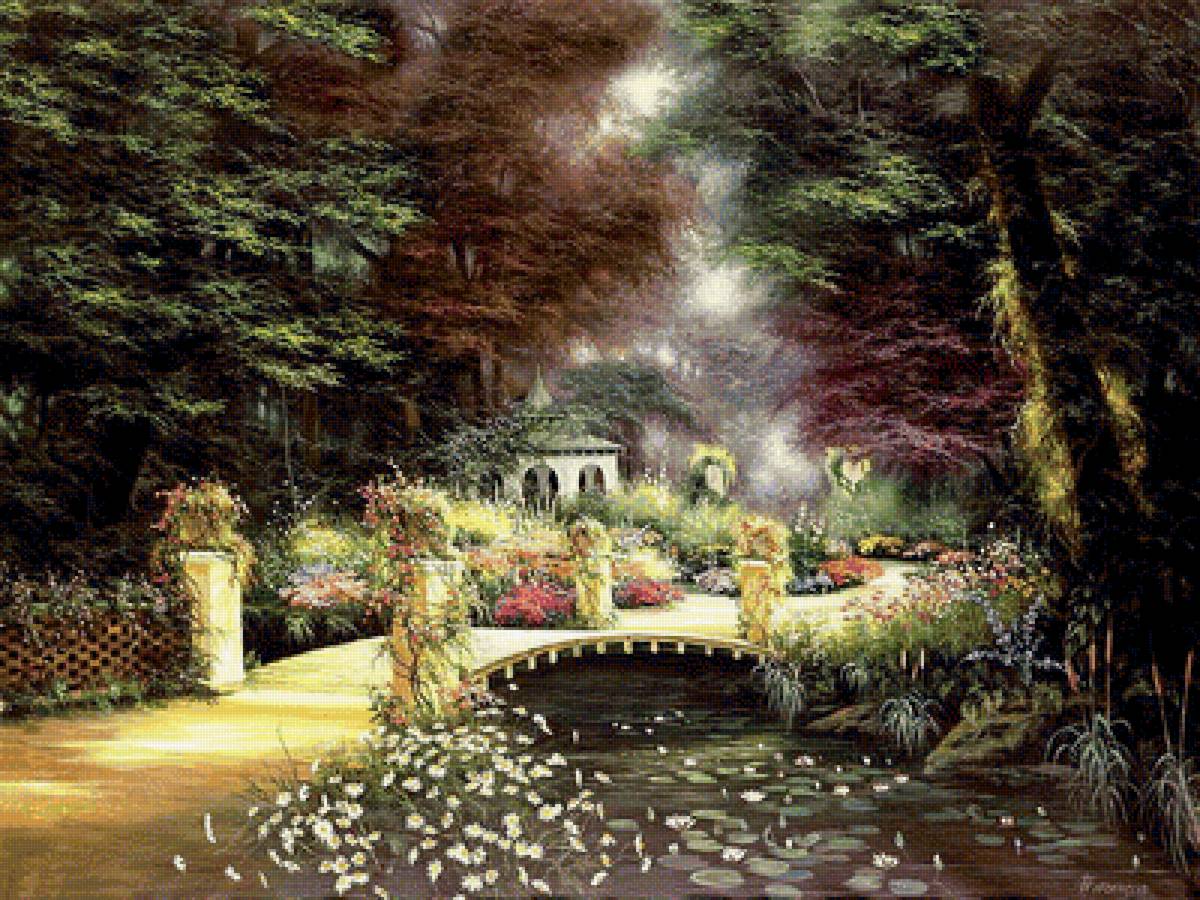 Беседка - пейзаж, парк - предпросмотр