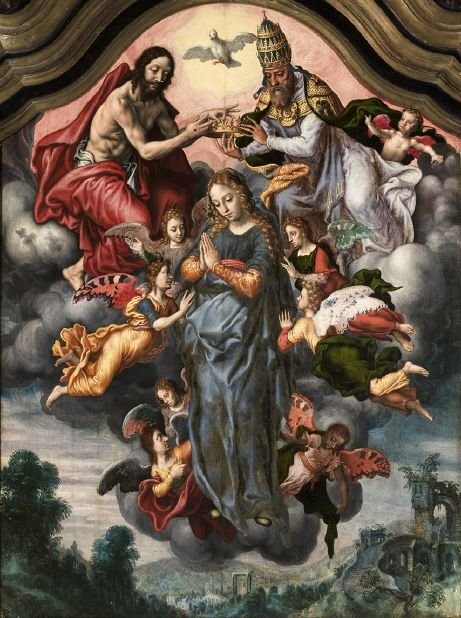 КОРОНАЦИЯ ДЕВСТВЕННИЦЫ. Peter Aertsen - картины, религия - оригинал