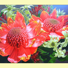 Схема вышивки «Экзотические цветы.»