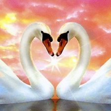 Схема вышивки «Лебеди»