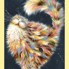 Оригинал схемы вышивки «Серия "Коты". Веселый кот» (№2032606)