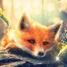 Схема вышивки «лисичка 2»