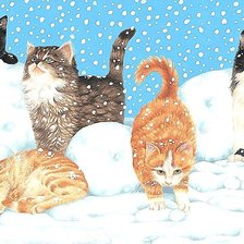 Схема вышивки «котята»