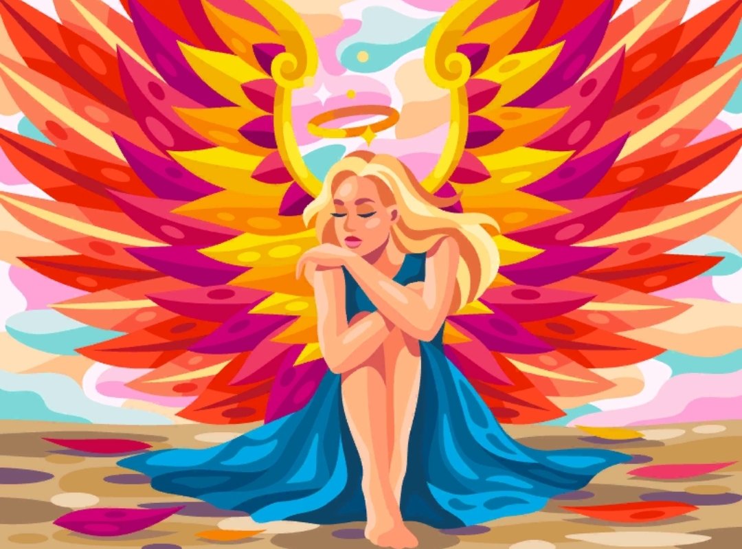 Ангел - нимб, девушка, крылья, ангел - оригинал