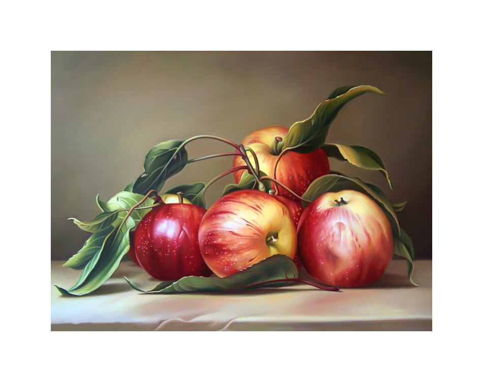 Яблочки. - фрукты, яблоки, живопись, натюрморт - оригинал