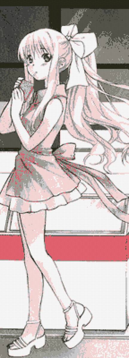 вышивка крестом мицуё тагэтава вторая версия - игра, девочка, аниме, симулятор кинематографа, чай, девушка - предпросмотр