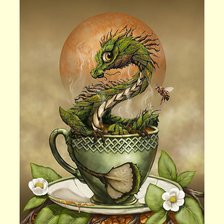 Схема вышивки «Чайный дракон.»