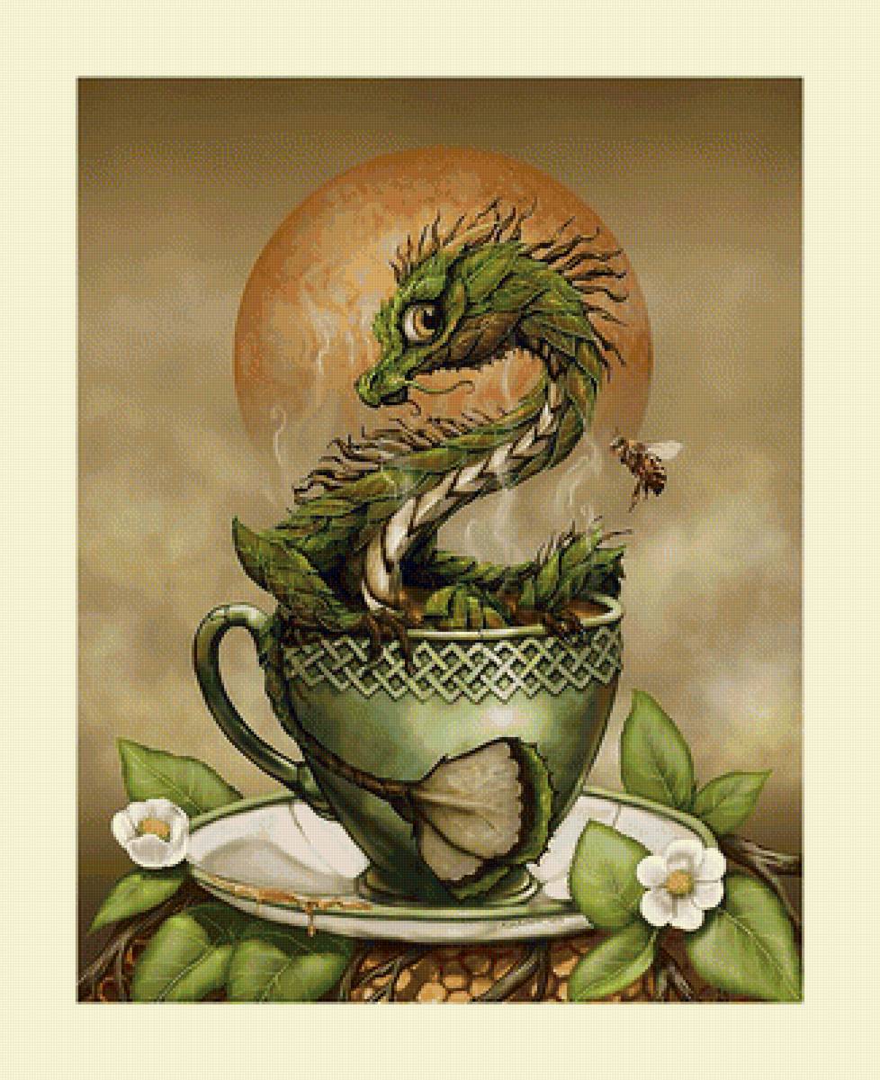 Чайный дракон. - дракон, детская - предпросмотр