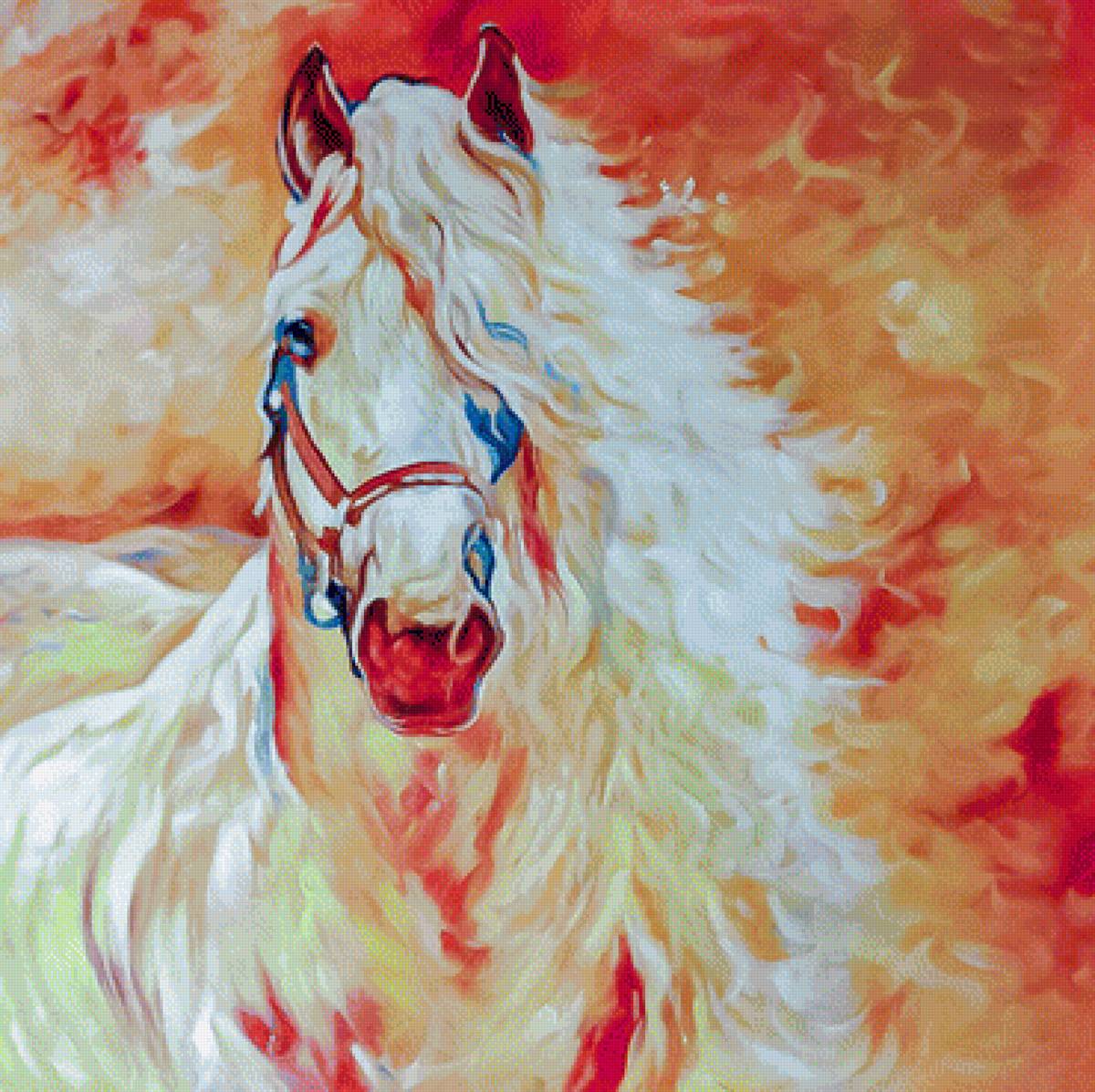 Fire Horse. - tina augusto bruno art.animals.portraits. - предпросмотр