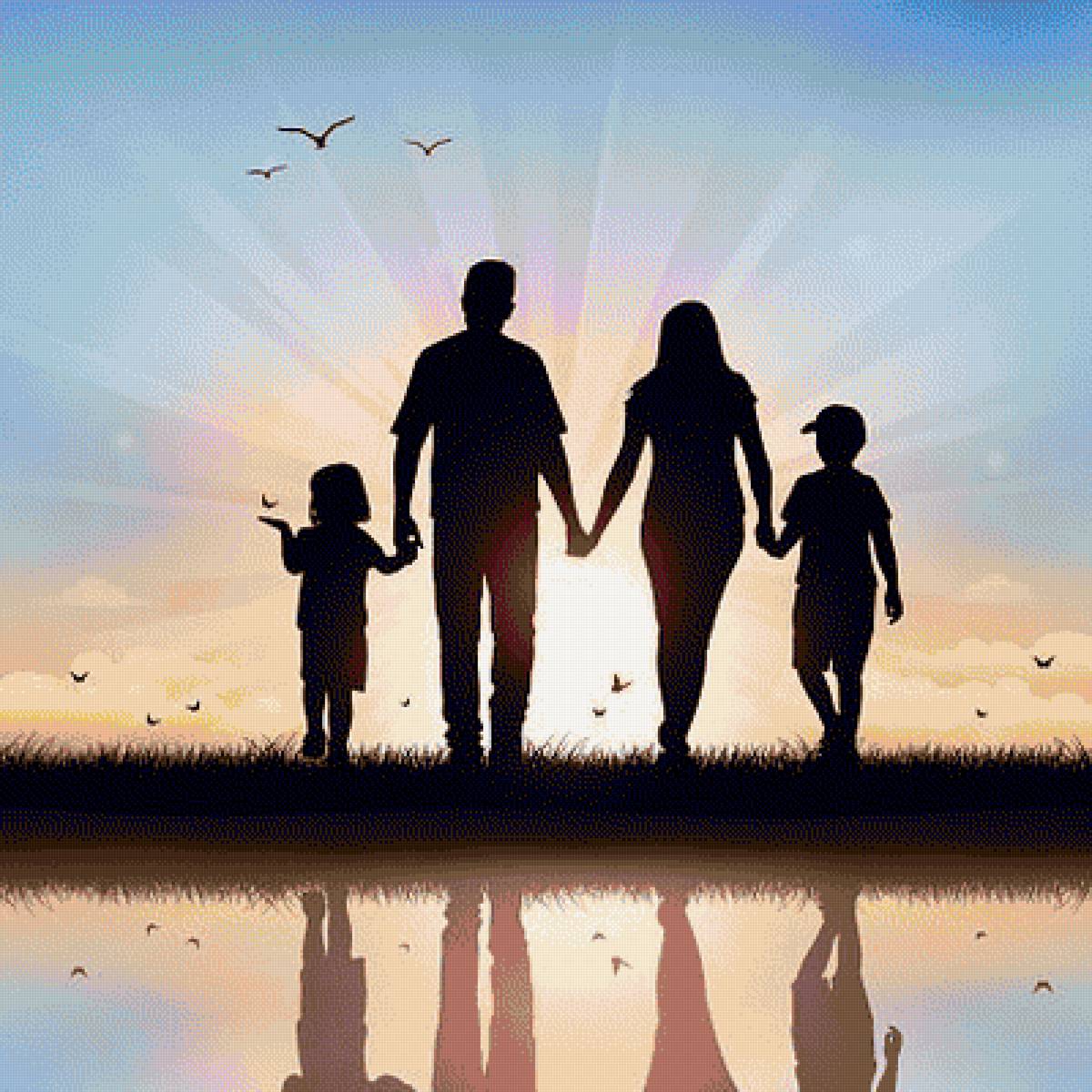 Семья - семья закат - предпросмотр