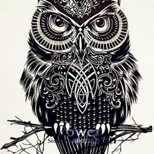 Схема вышивки «сова»