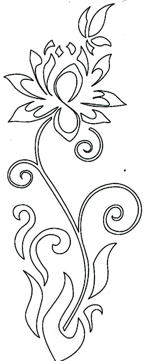 Цветочек - монохром - оригинал