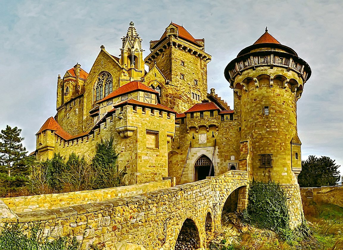 старый замок - архитектура, замок - оригинал