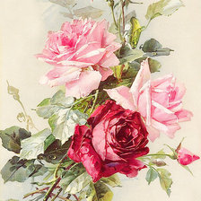 Оригинал схемы вышивки «Букет роз» (№2035695)