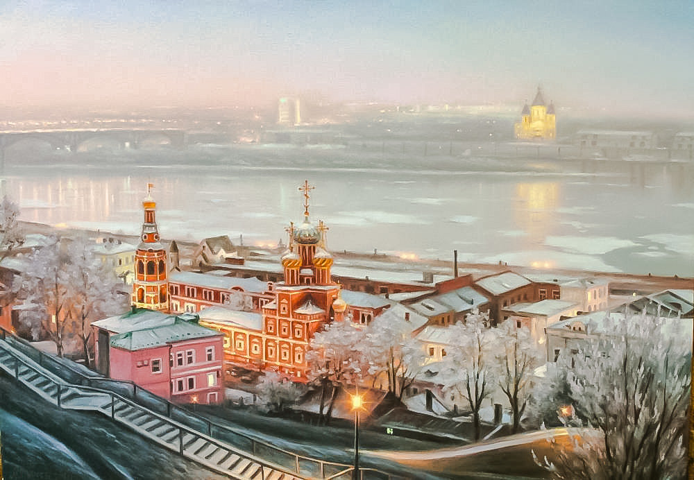 April. - aleksey sychev painter.snowscapes. - оригинал