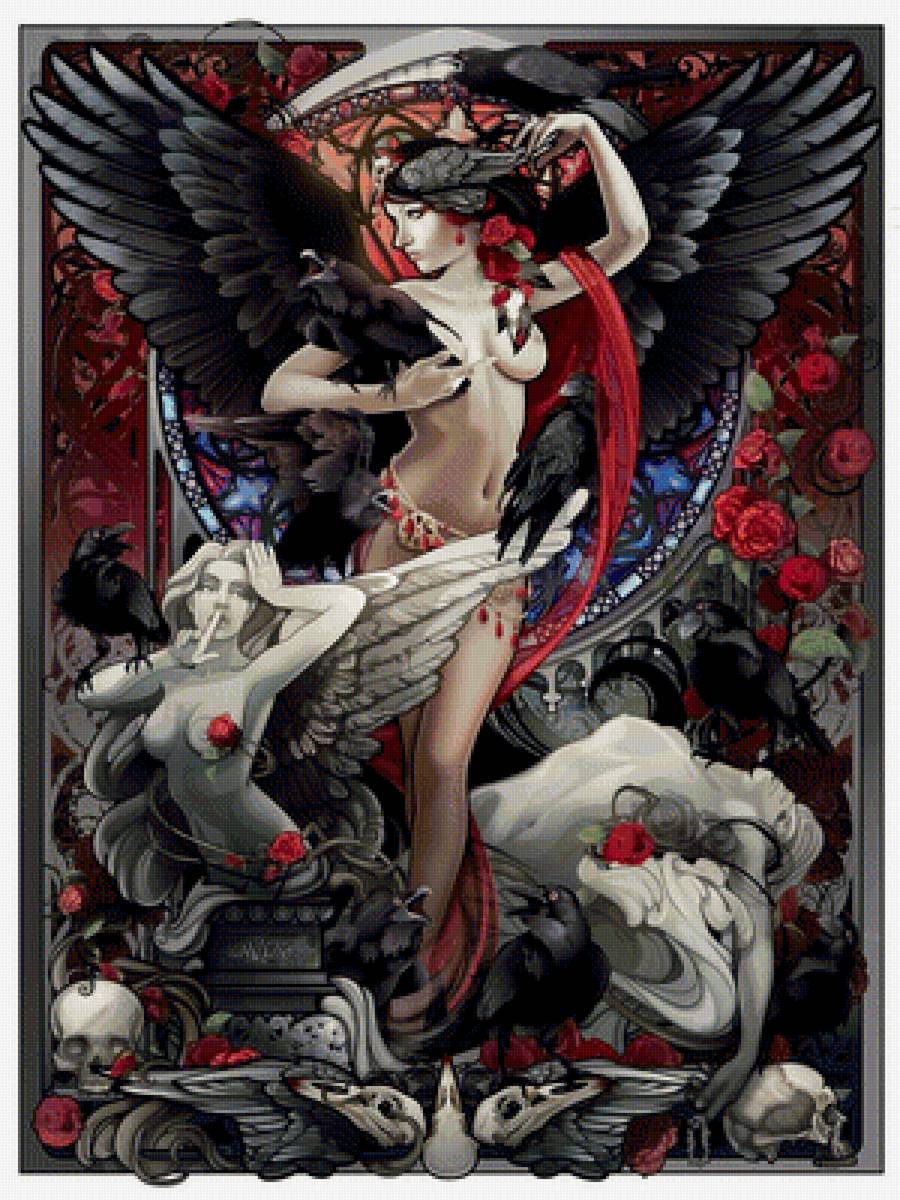 Королева воронов - вороны, девушки - предпросмотр