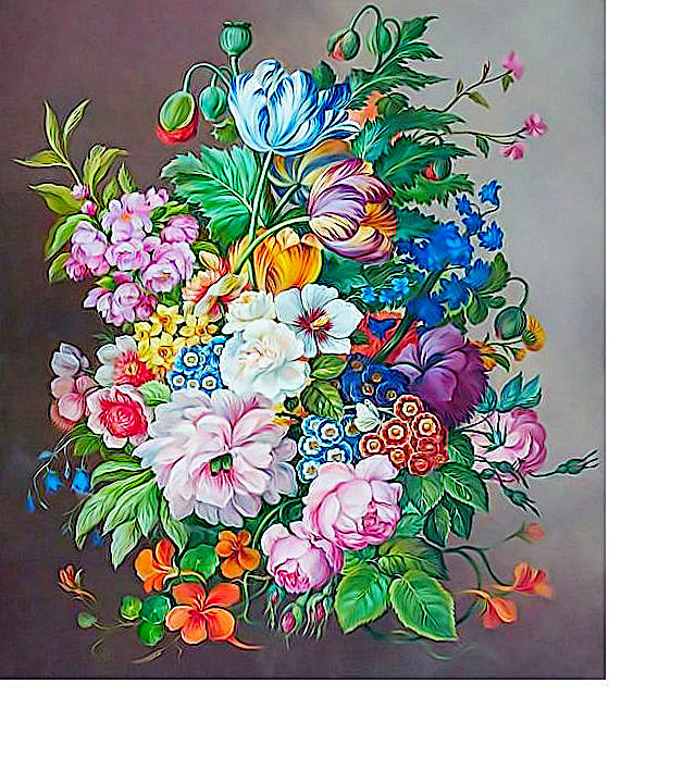 Букет - тюльпаны, розы, цветы - оригинал