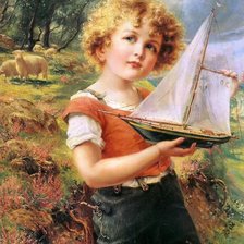 Схема вышивки «Мальчик с корабликом»