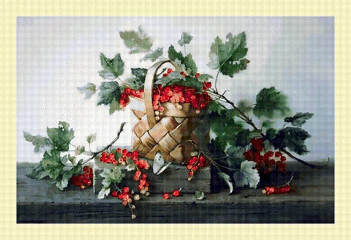 смородина - живопись, смородина, натюрморт - предпросмотр