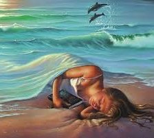 Схема вышивки «ДЕВУШКА-МОРЕ»