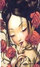 Схема вышивки «Chica con rosas»