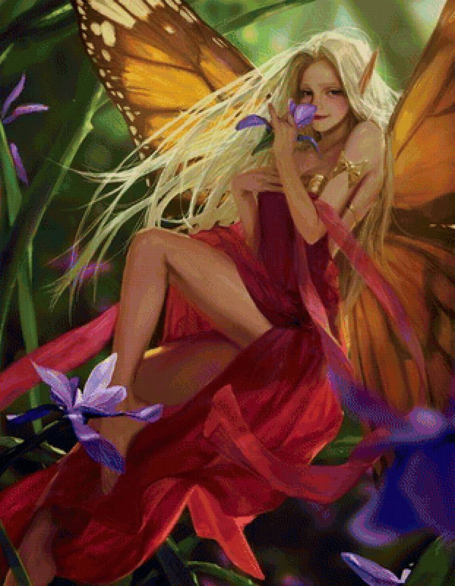 Фея цветов - фэнтази, сказки, иллюстрации - предпросмотр