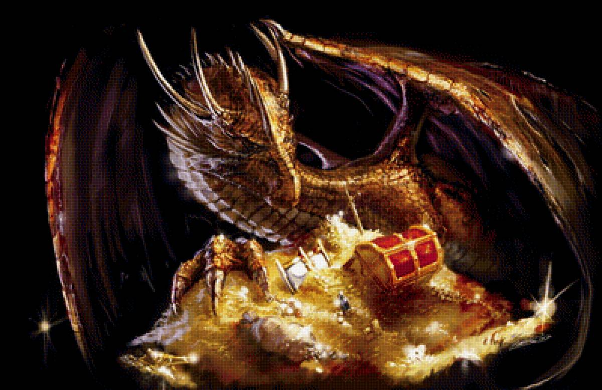 Дракон - дракон, золото - предпросмотр