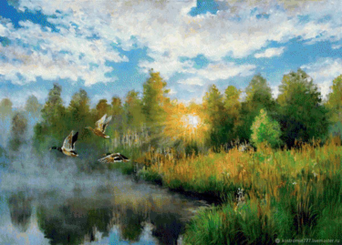 На рассвете   худ.Костромин Андрей - урал, пейзаж - предпросмотр